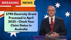 $790 Electricity Grant Processed in April 2025 – Check Your Claim Status in Australia