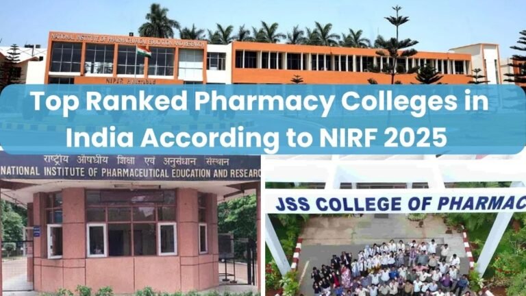 Top Ranked Pharmacy Colleges in India According to NIRF 2025